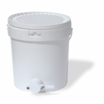 SECCHIO in PLASTICA da 25 kg di miele con RUBINETTO